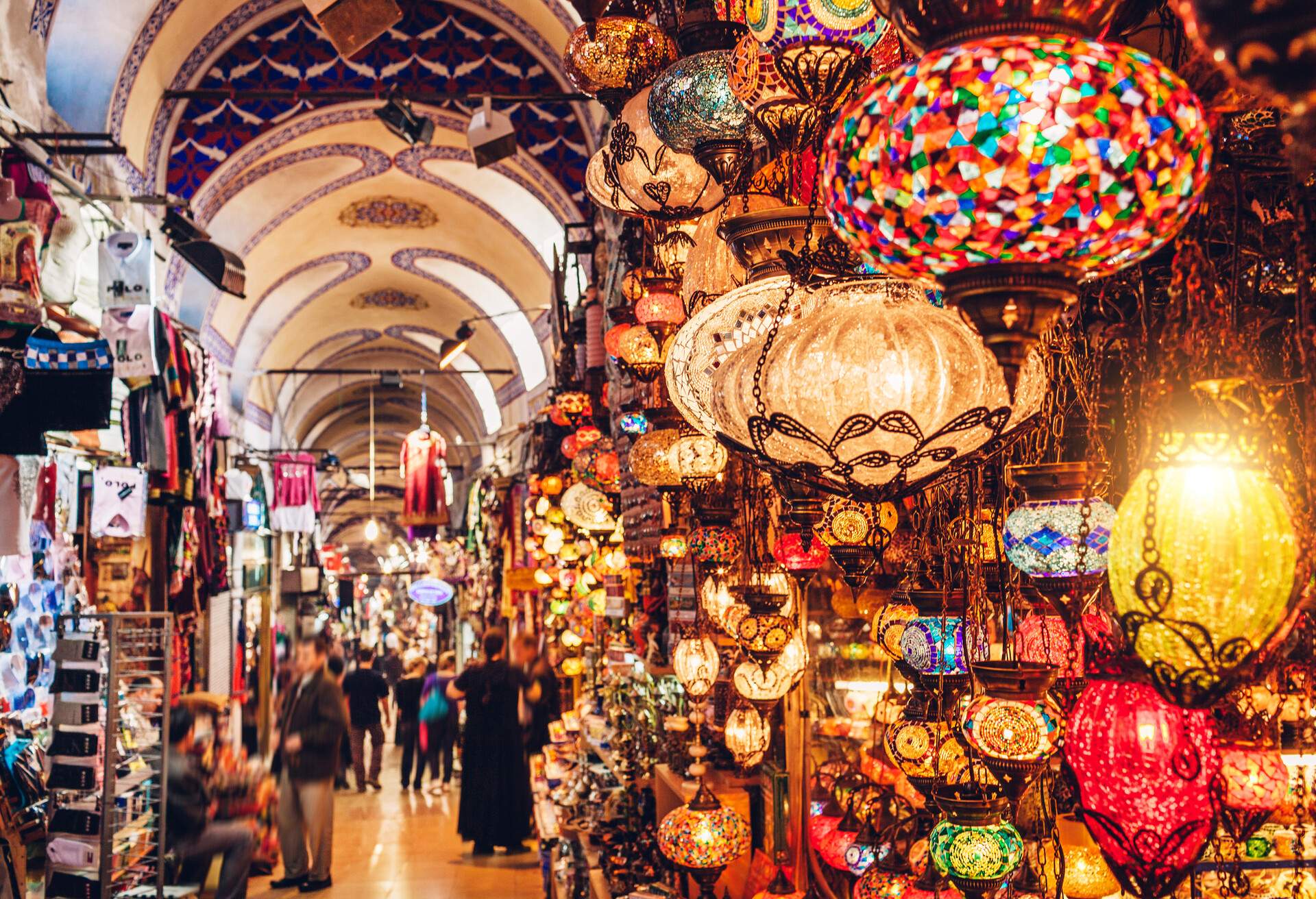 Turkish lanterns on the Grand Bazaar in Istanbul, Turkey